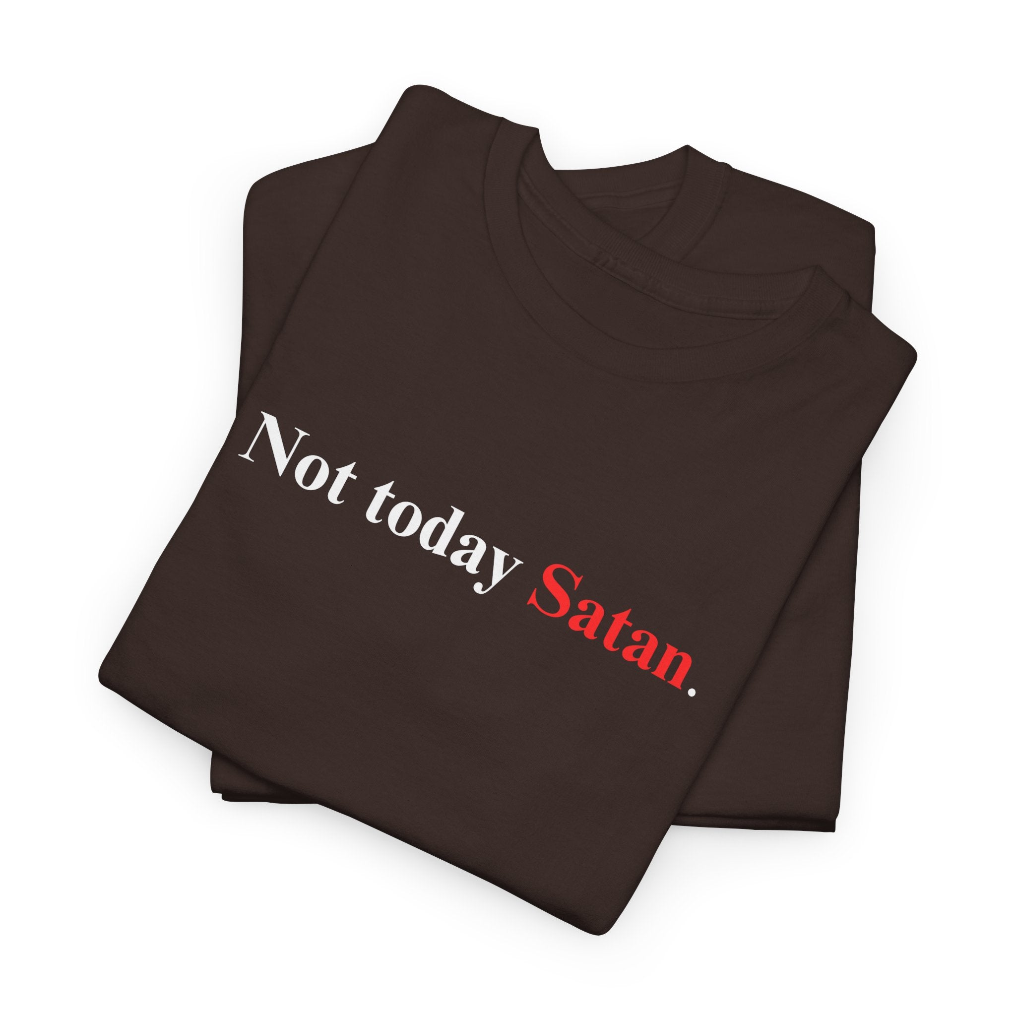 Not Today Satan - Heavy Cotton Tee