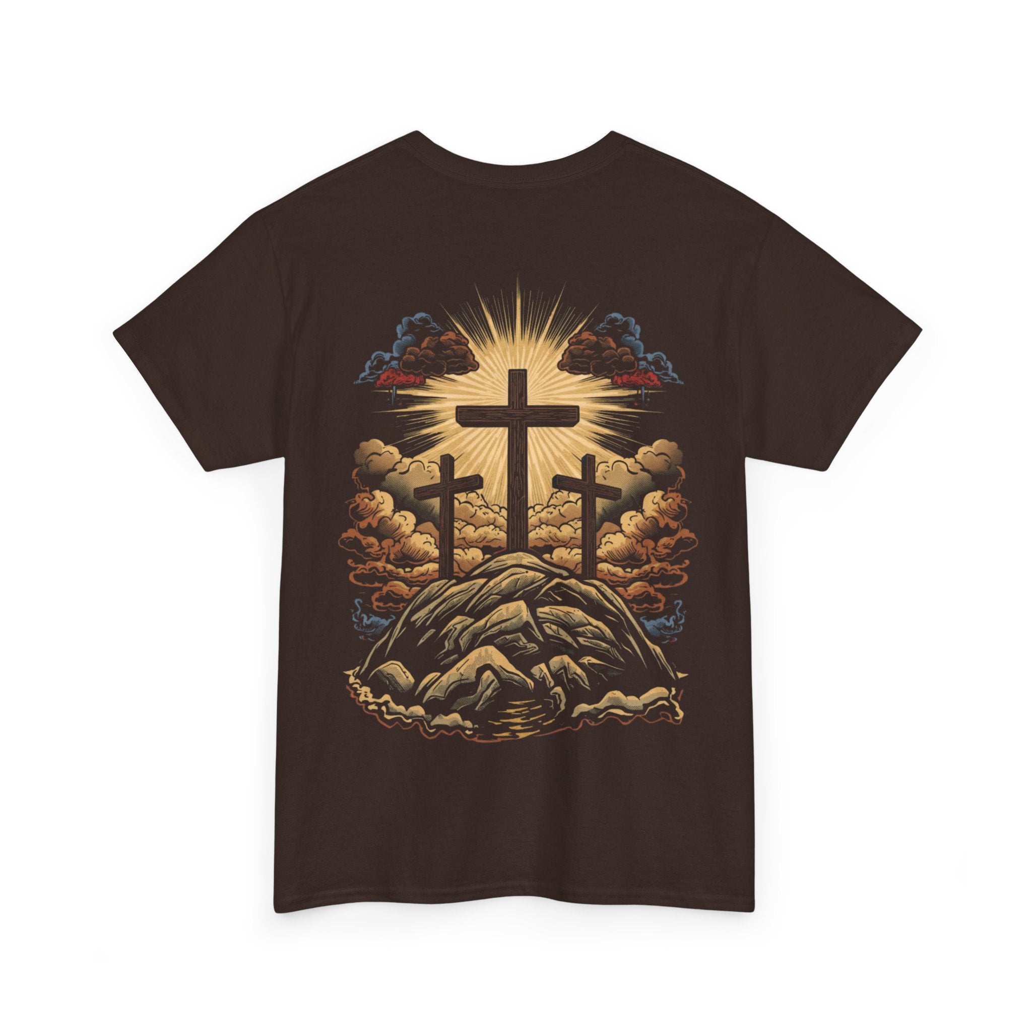 Mount Calvary Unisex Heavy Cotton Tee, Inspirational T-Shirt, Christian Apparel, Religious Gift, Everyday Wear