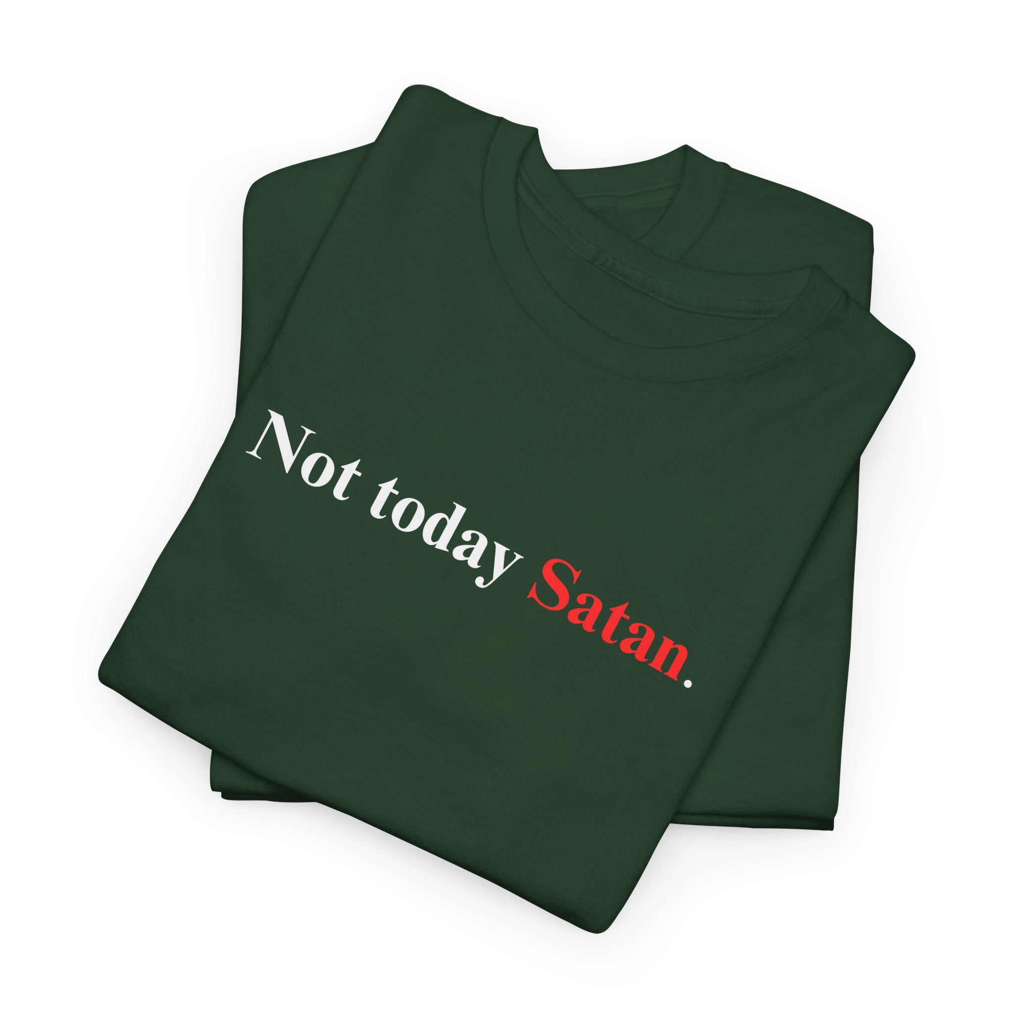 Not Today Satan - Heavy Cotton Tee