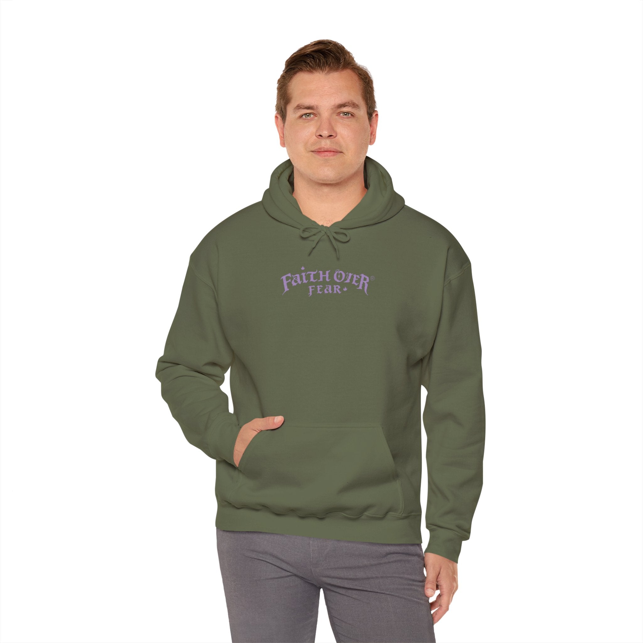 Faith Over Fear Logo (Lavendel) – Hoodie
