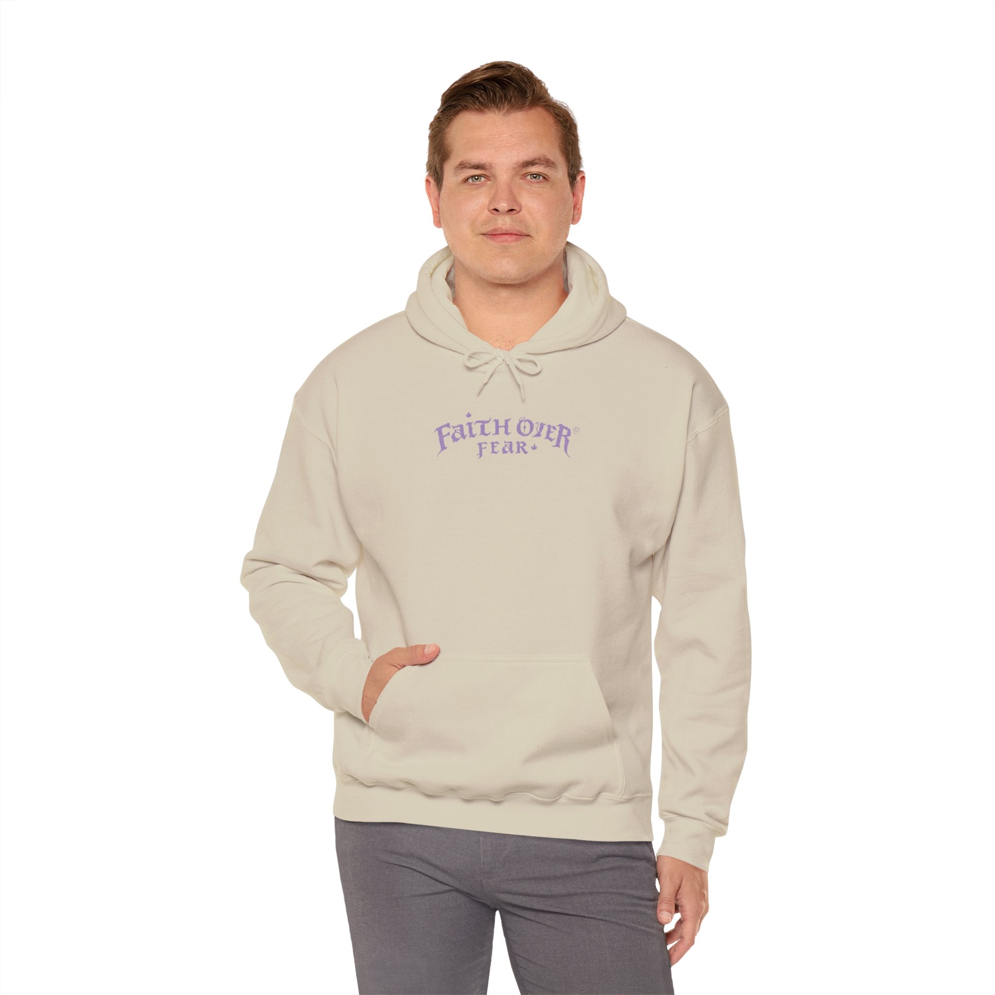 Faith Over Fear Logo (Lavendel) – Hoodie