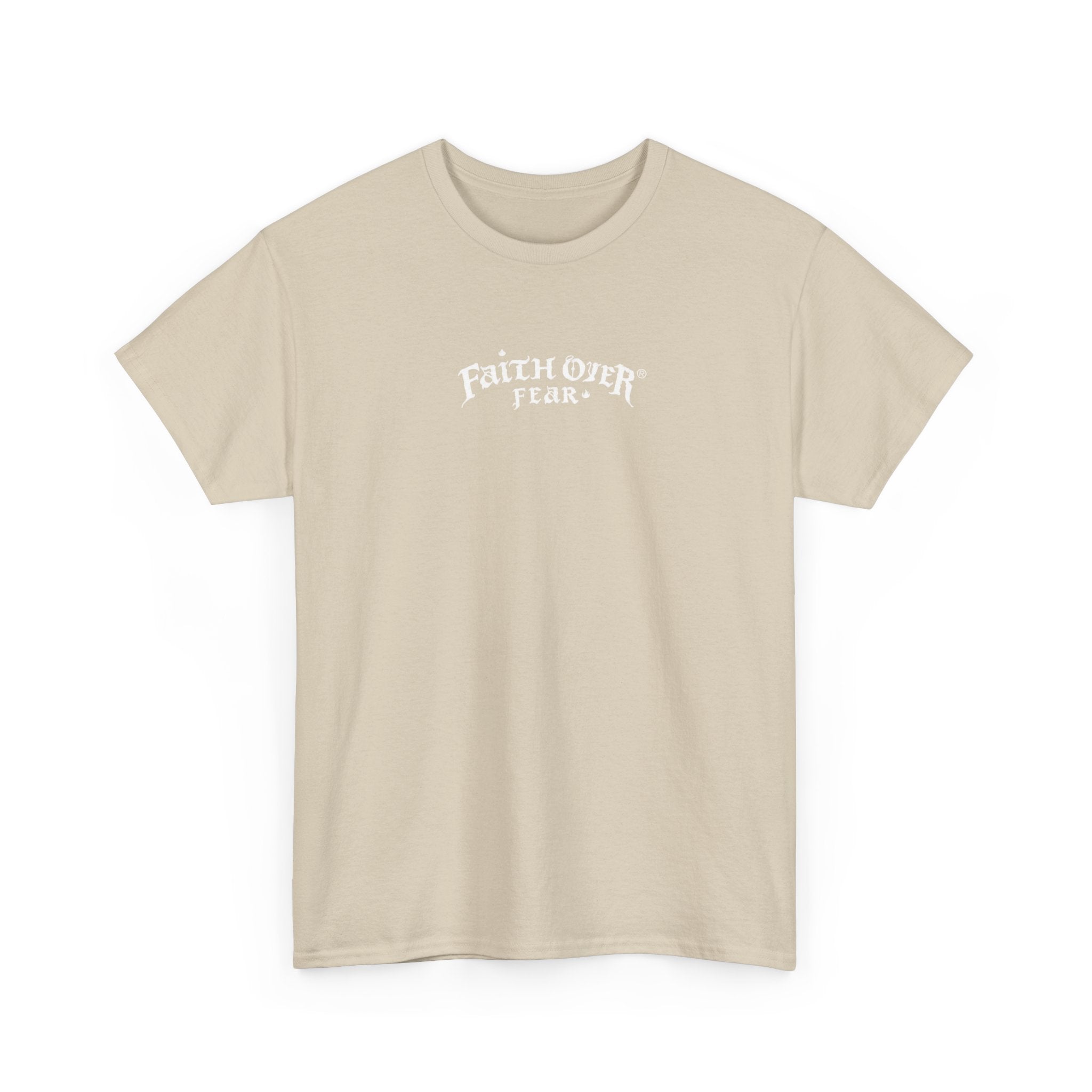 Faith Over Fear Logo (White) - Heavy Cotton Tee