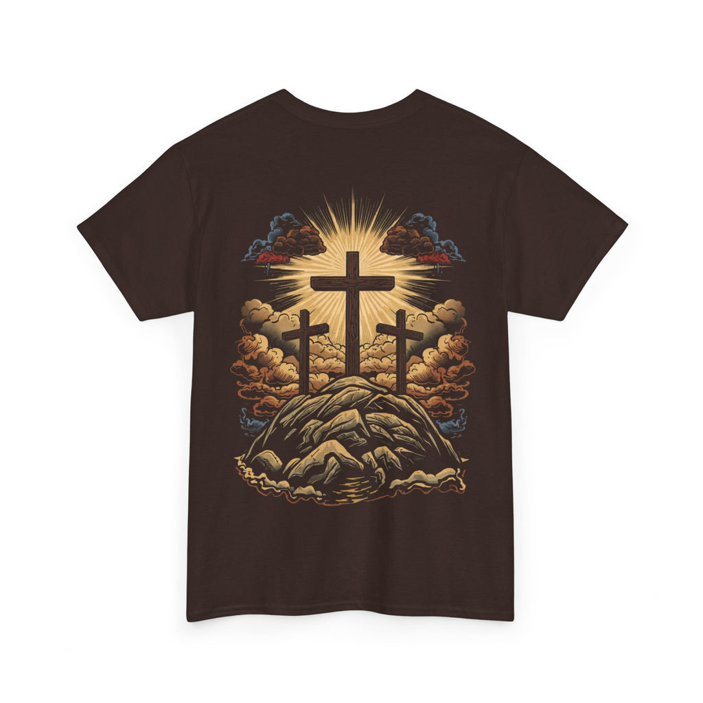Mount Calvary Unisex Heavy Cotton Tee, Inspirational T-Shirt, Christian Apparel, Religious Gift, Everyday Wear