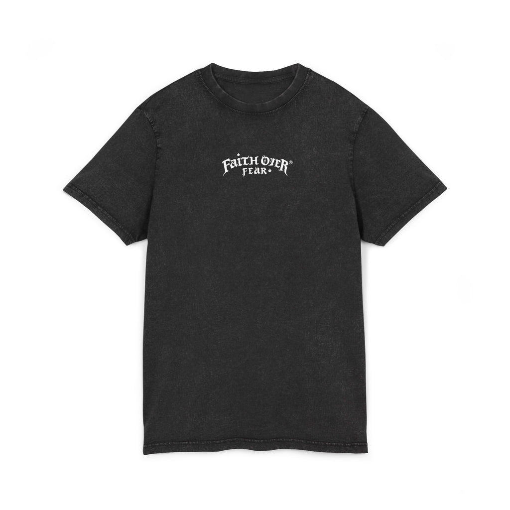 Faith over Fear (White) - Acid Washed Tee