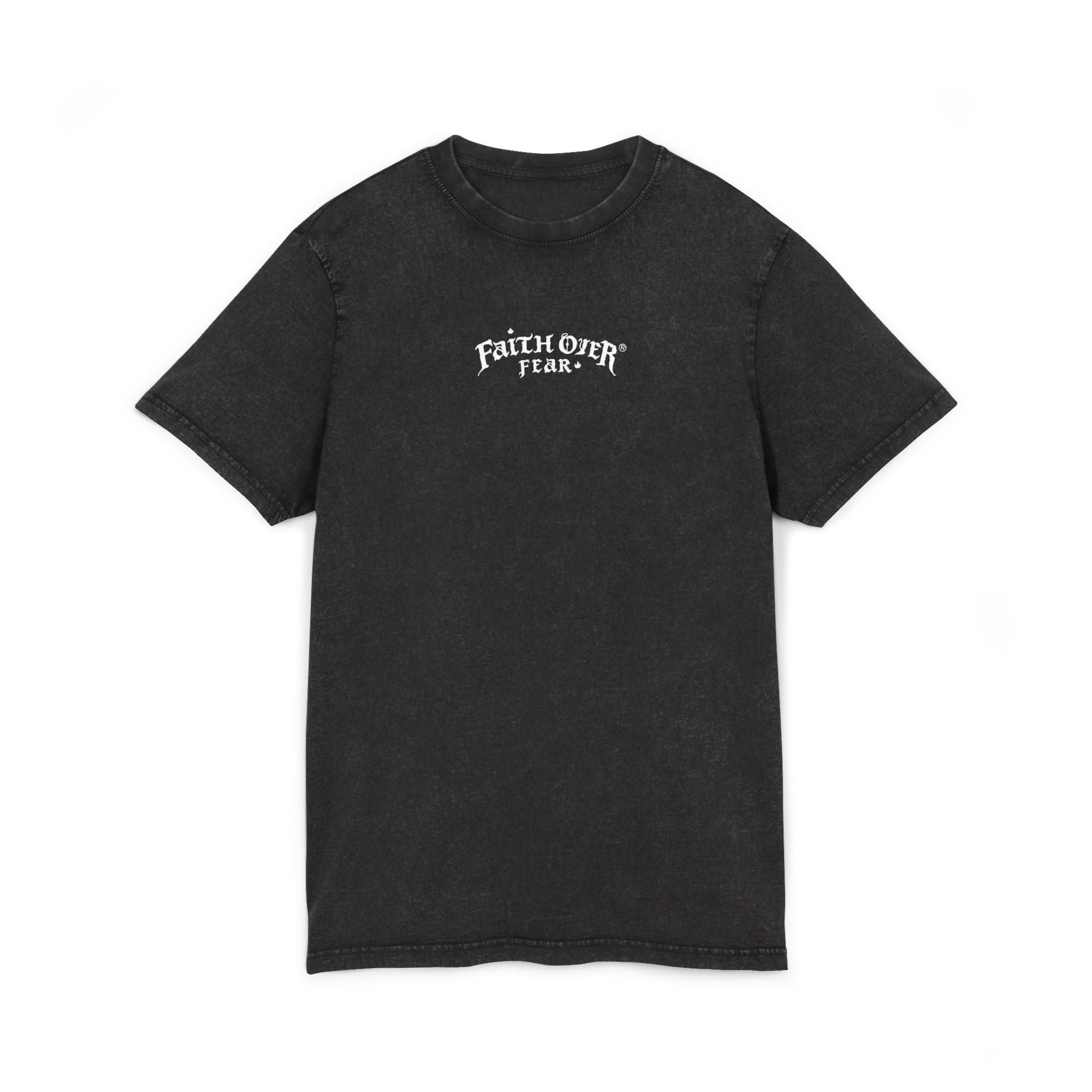 Faith over Fear (White) - Acid Washed Tee