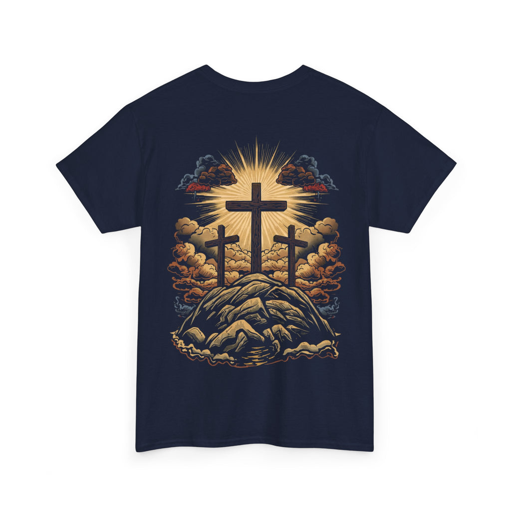 Mount Calvary Unisex Heavy Cotton Tee, Inspirational T-Shirt, Christian Apparel, Religious Gift, Everyday Wear
