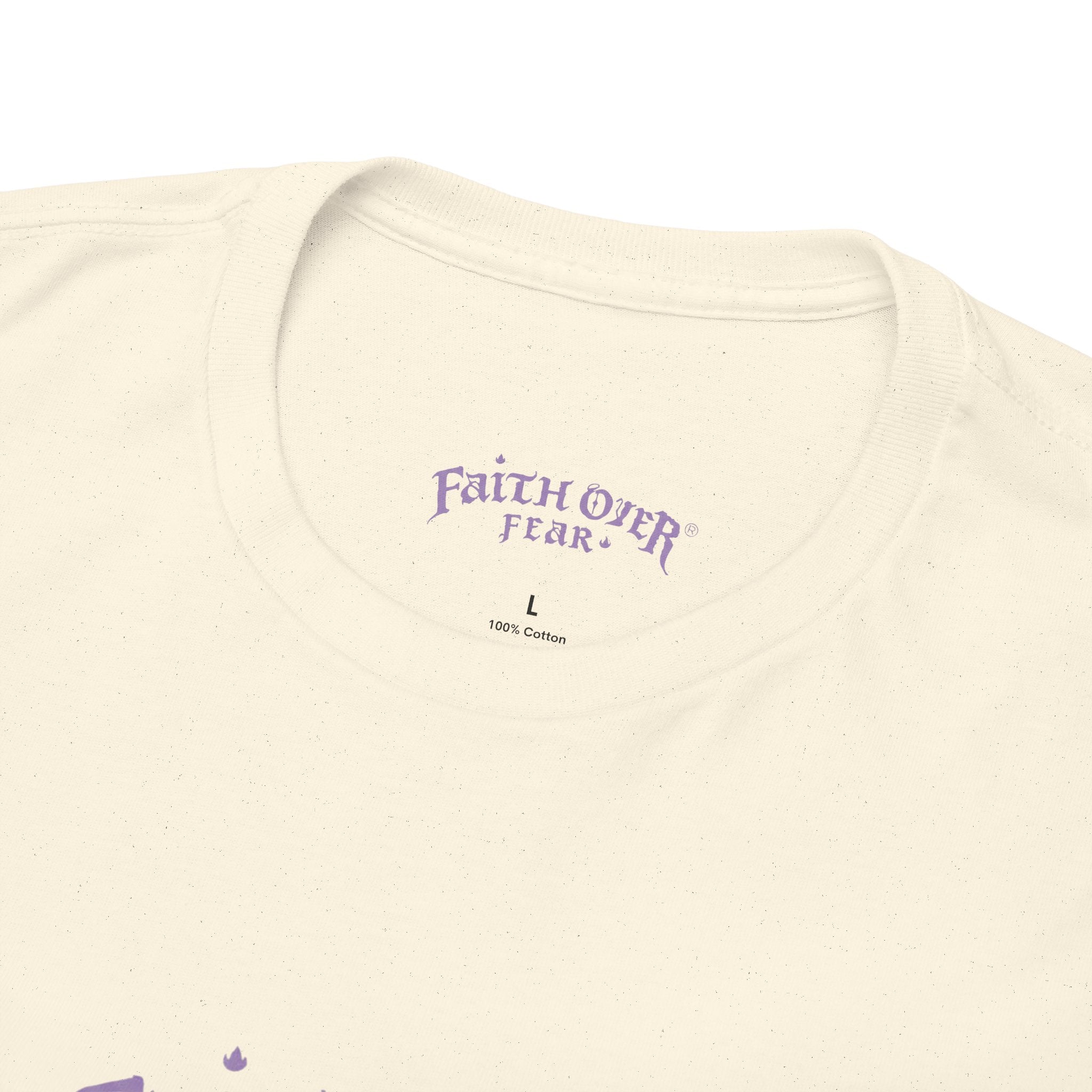 Faith Over Fear Logo (Lavendel) - Heavy Cotton Tee