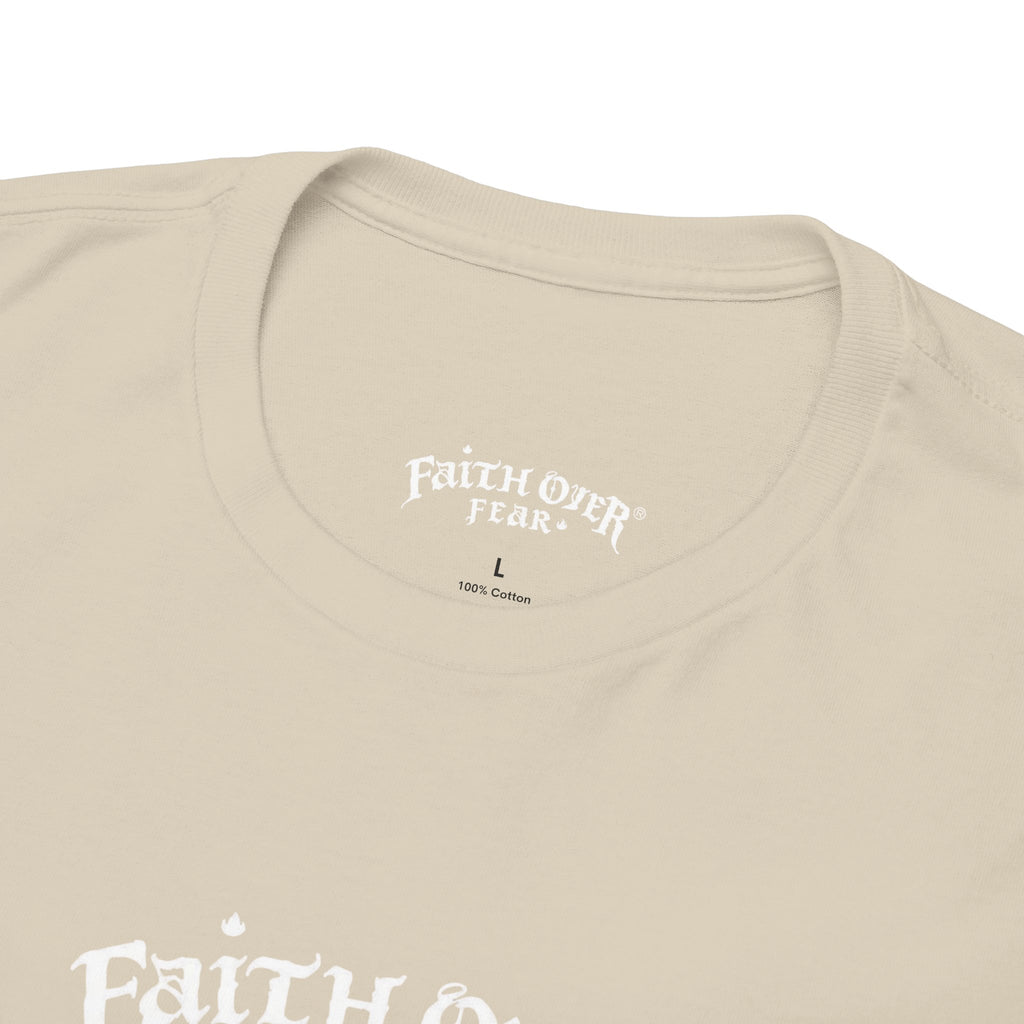 Faith Over Fear Logo (White) - Heavy Cotton Tee