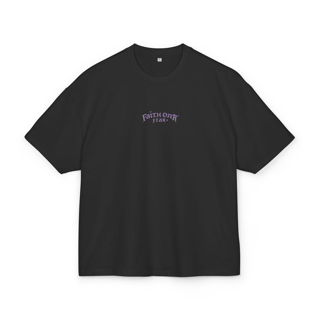 Faith Over Fear Logo (Lavendel) - Oversized Cotton Tee