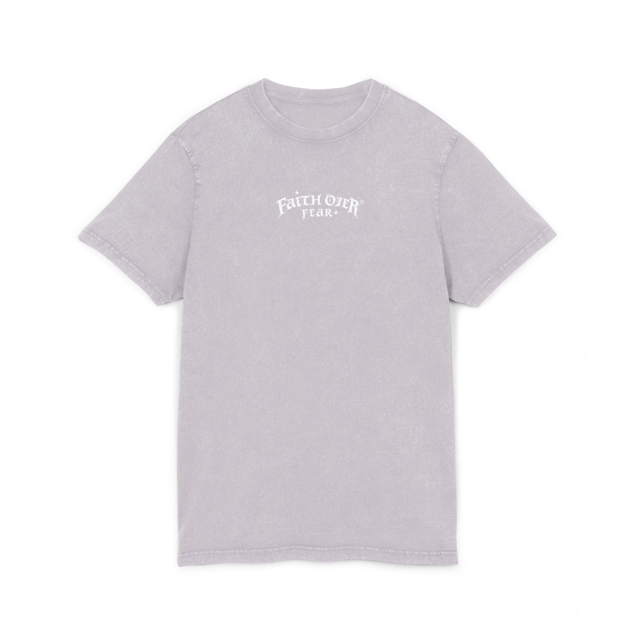 Faith over Fear (White) - Acid Washed Tee