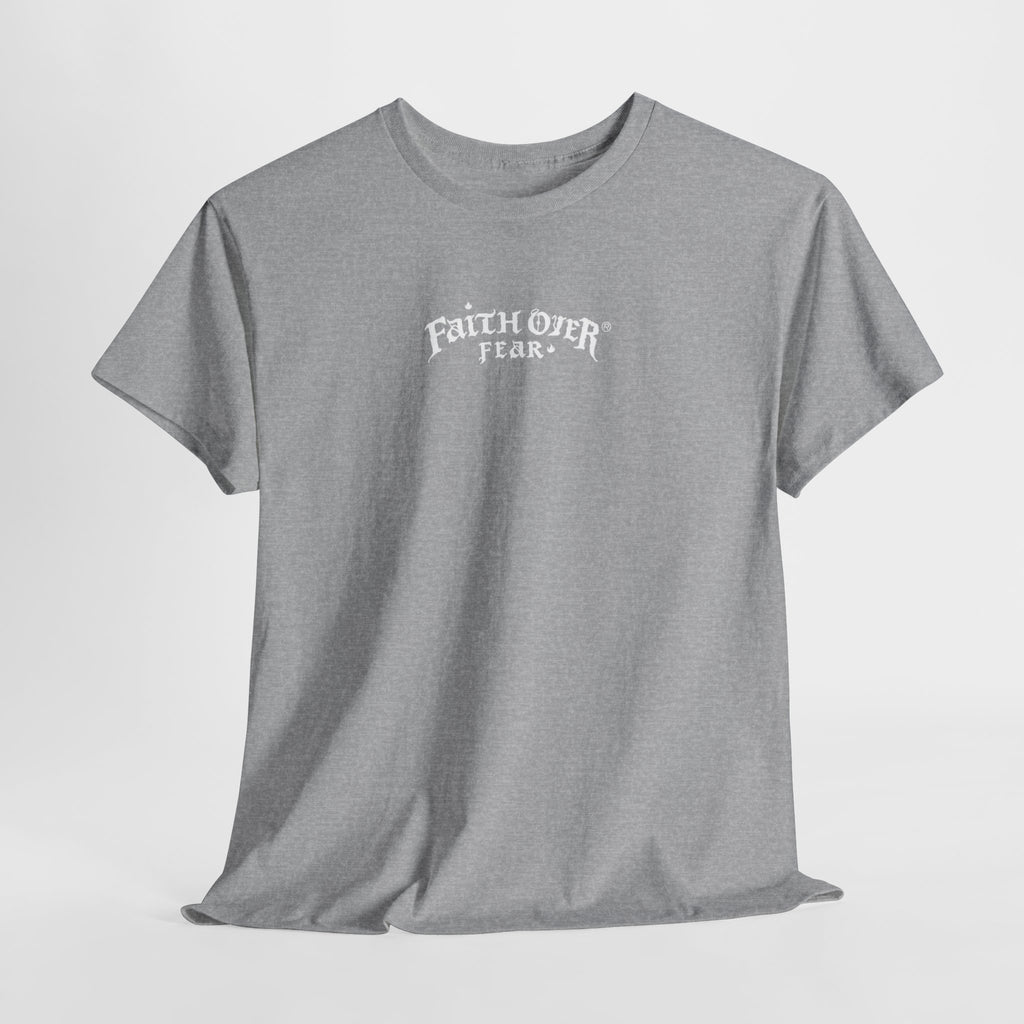 Faith Over Fear Logo (White) - Heavy Cotton Tee